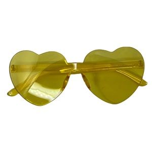 Bumble Yellow Heart Cool Glasses NWOT not sun glasses or block sun rays